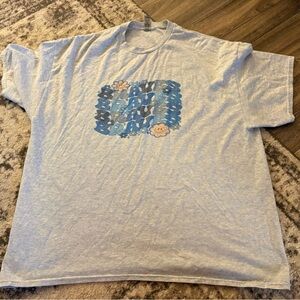 Gray Kids Shirt with Blue Graphic